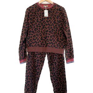 Marine Layer Animal leopard print Set Sweatsuit Size M RARE NWT Limited edition
